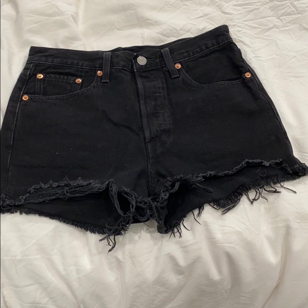 Black Levi Jean Shorts